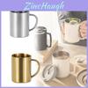 Insulated Stainless Steel Mug With Lid For Office Coffee Double Layer Anti Slip Drinking Cup