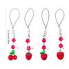 Unique Fruit Keyring Phone Charm Keychain Cellphone Charm Perfect Gift for Girls Backpacks and Headphone Cases