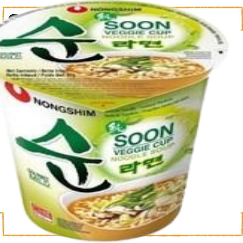 Set de 6 Tazas de Ramen Coreano | Nongshim Ottogi Samyang Paldo | Fideos Instantáneos Taza Pequeña