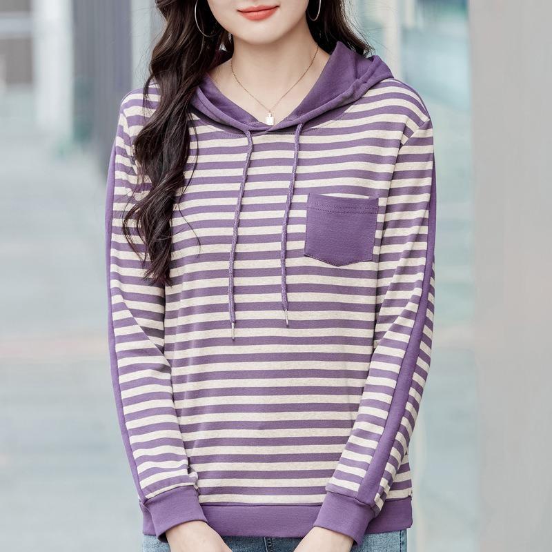Autumn and Winter Women's Hooded Casual Loose Fashion Versatile Long-sleeved Sweatshirt