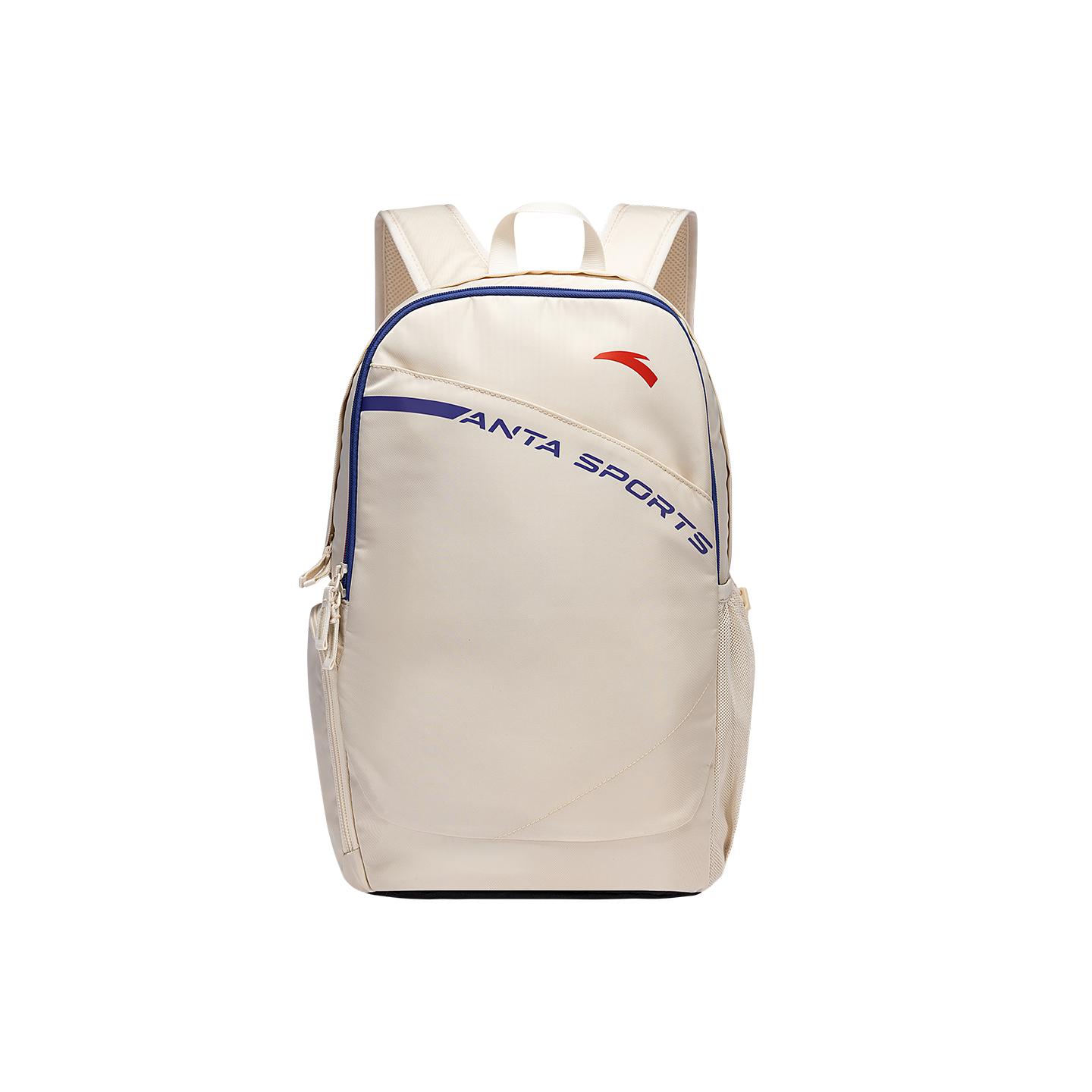 

Anta Badminton Sports Fabric Backpack Regular Couple Style Unisex Backpack Ivory-White 992617154R-2 Ivory White