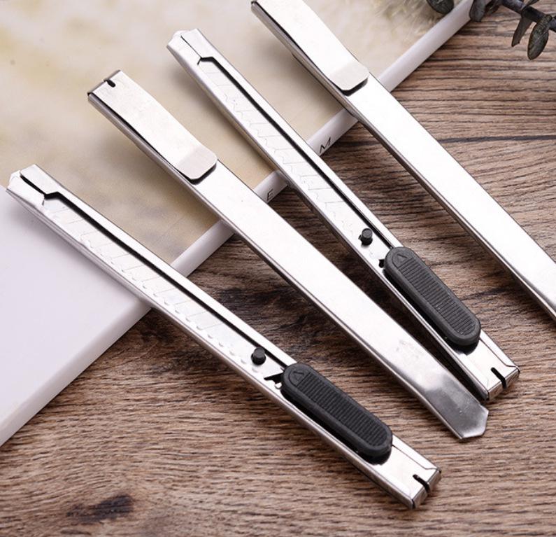 

Compact Stainless Steel Utility Knife - Portable Detachable Paper Cutter and Student Stationery Tool Pointed