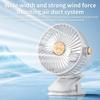 Clip-on Camping Fan 3 Speed Rechargeable Battery Operated Air Circulator Desktop Portable for Tent Office Dorm and Home