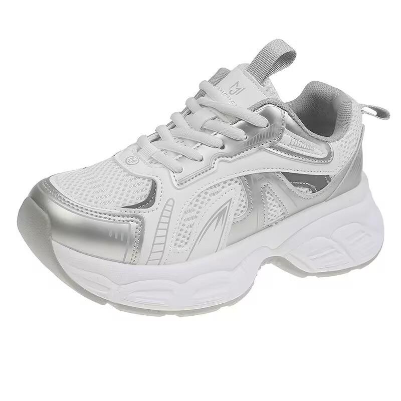 Platform dad shoes women's spring and autumn new casual sports shoes mesh breathable running shoes