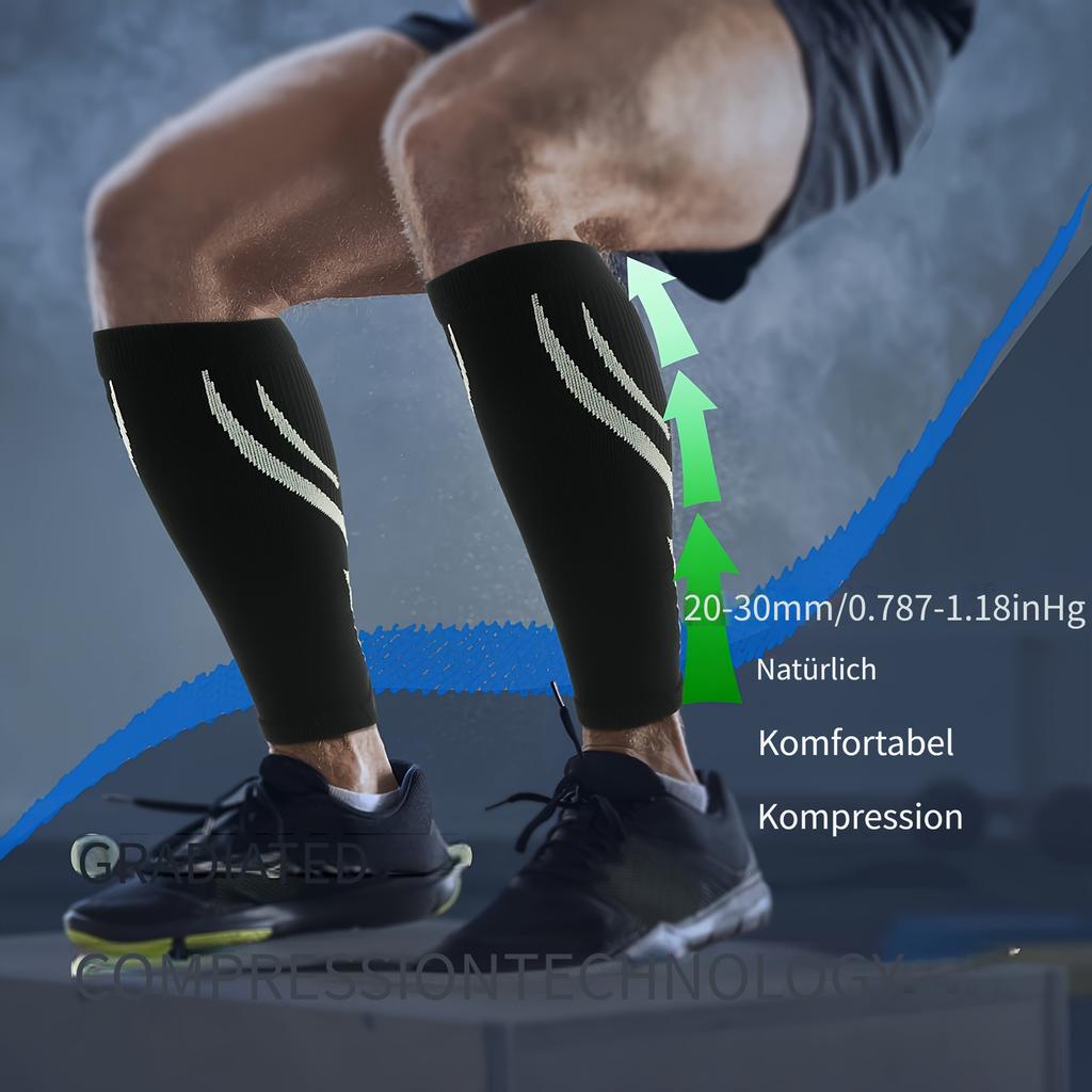 1Pair Calf Compression Sleeves for Women & Men | Breathable Shin Sleeve Brace,Footless Compression Socks Support for Running