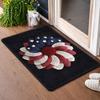 1pc American Flag Floral Suitable for Living Room, Bedroom, Kitchen Rug with Non-Slip Rubber Backing, Indoor/Outdoor Entry Door Mat for Porch