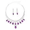Exquisite Full Diamond Bridal Necklace & Earrings Set - High-Grade Wedding Accessories