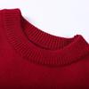 2026 Unisex Red New Year Sweater: Trendy Casual Knitwear with Round Neck for Couples