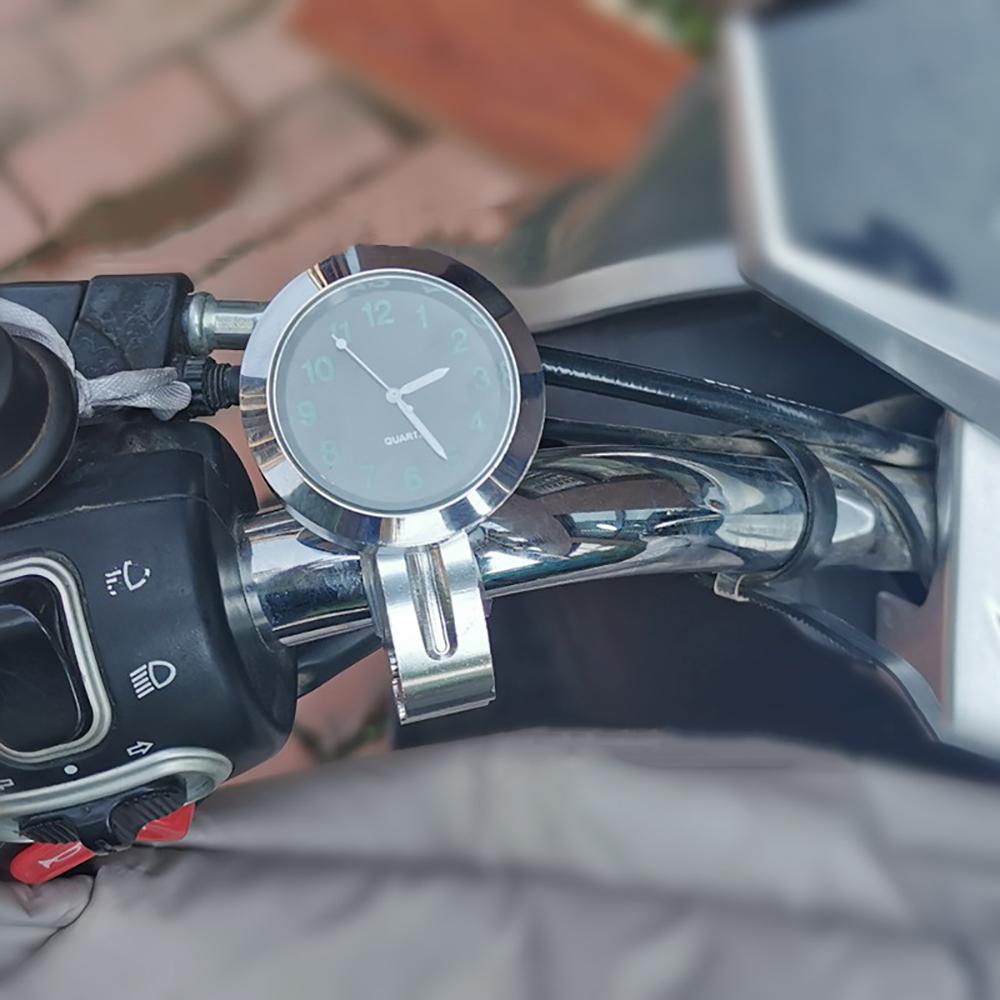 New Waterproof Clock Watch w/ Luminous Numbers For 7/8"- 1" Motorcycle Handlebar