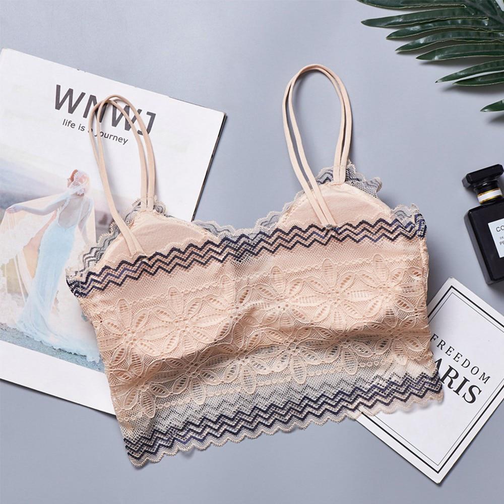 Sexy Lace Bras Girls Hollow Push Up Bralette Bralette Seamless Wireless Thin Underwear Lingerie Soft Bras For Women