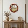 Spider Web Mirror Wall Art Halloween Decorative Stickers with Spiders/Skeletons/Pumpkins, Retro Hanging Festive Party Decorations Ornament,