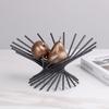 Modern Model House Metal Lines Diverging Fruit Plate Radiating Fruit Basin Villa Hotel Living Room Decoration Tray Ornaments