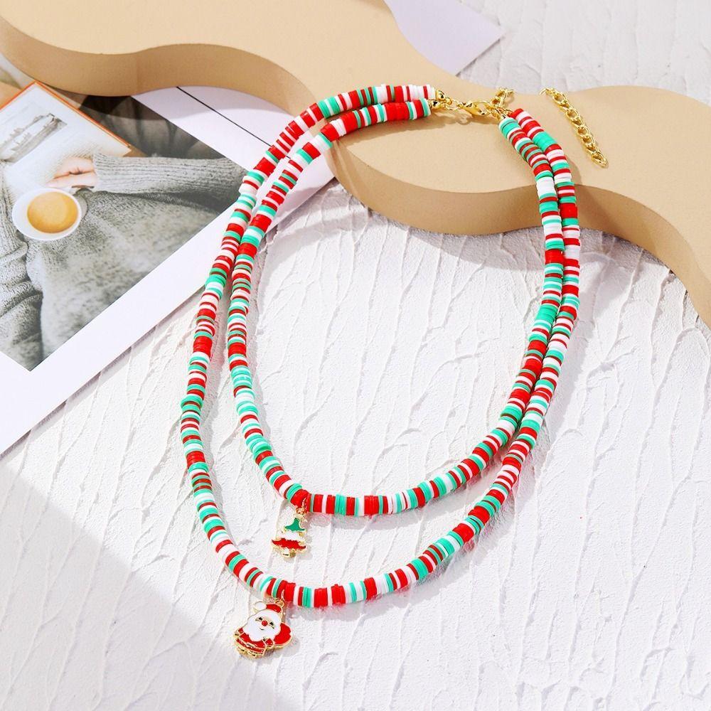 Christmas Tree Rice Beaded Chain Cartoon Cartoon Pendant Bracelet  Decoration