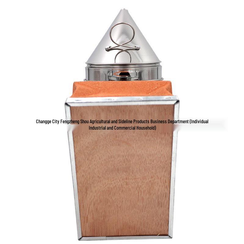 Stainless Steel Beekeeping Smoker with Red Leather and Isolation Cover