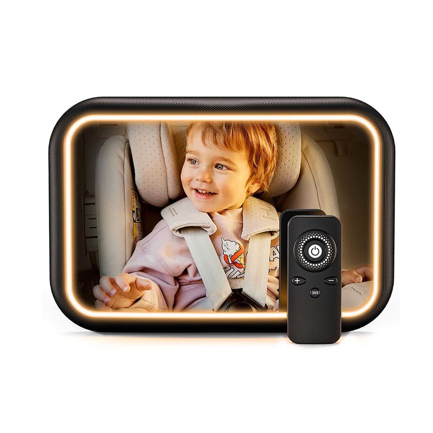 

Baby Mirror for Car Interior with LED Extendable USB Insight Mirror for Rear Light, Arm, Charging, 360-Degree Rotation, Seats, K-MIRA09