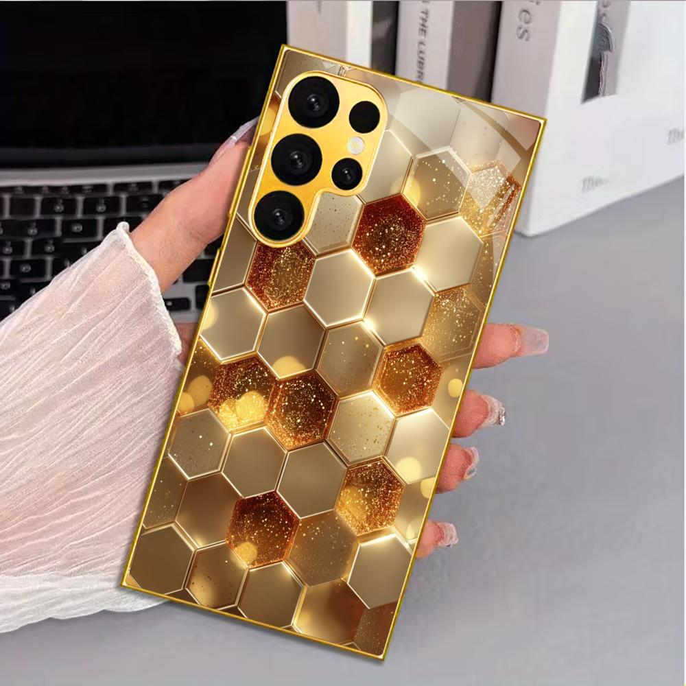 Modèle Best-seller Étui de téléphone luxueux Étui de téléphone en verre galvanisé pour Samsung Galaxy S26 S25 S24 S23 S22 S21 FE, Ultra, Plus