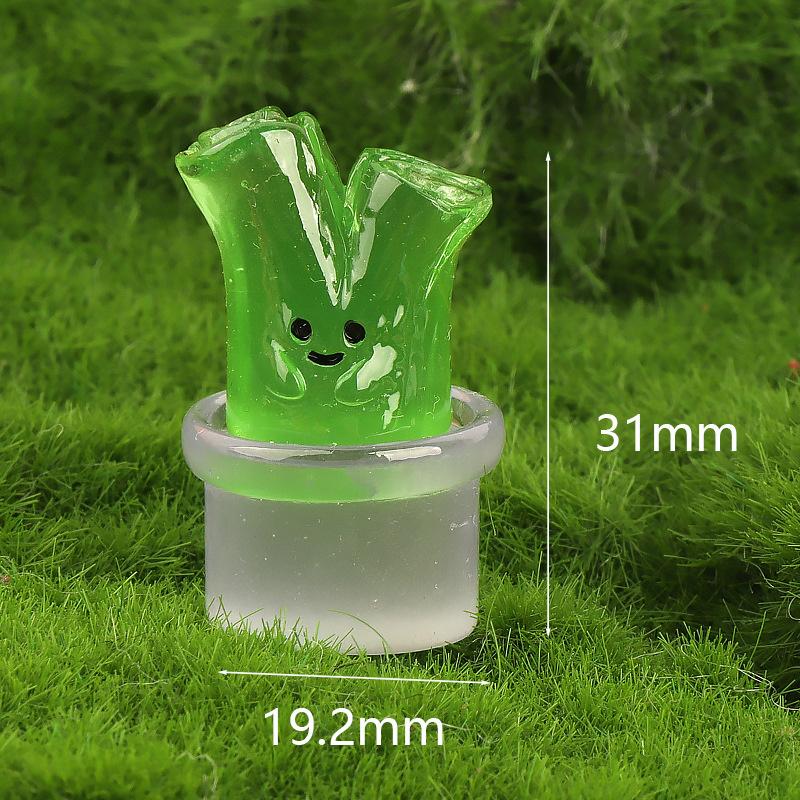 Noctilucent Moss Vegetable Potted Plant Landscape Miniature Figurines Ornament Diy Doll House Decoration Car Ornament Gifts
