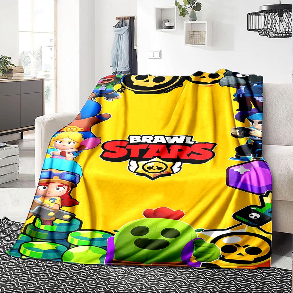 Brawl Stars Blanket Ultra-Soft Great for Office Livingroom Office Chair All-Season Use Warmthful Decor Gifts For Family Or Friends