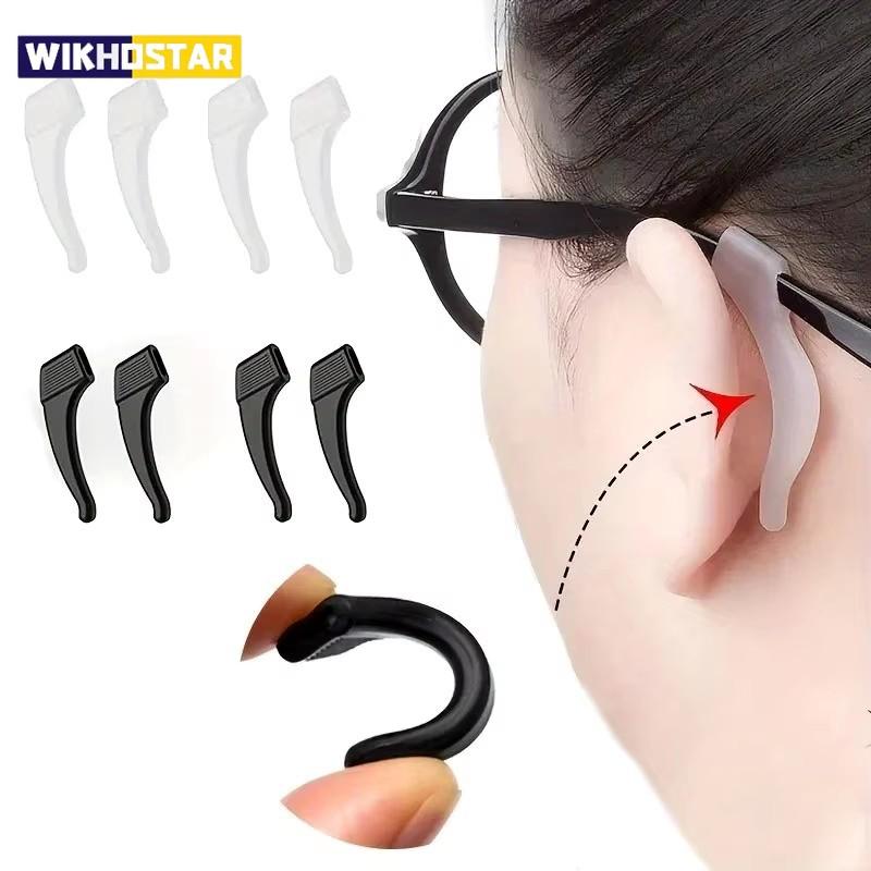 6pairs Silicone Anti-slip Glasses Leg Ear Sleeve Bracket Fastener Eyeglasses Accessories Grip Anti-fall Eyewear Holder