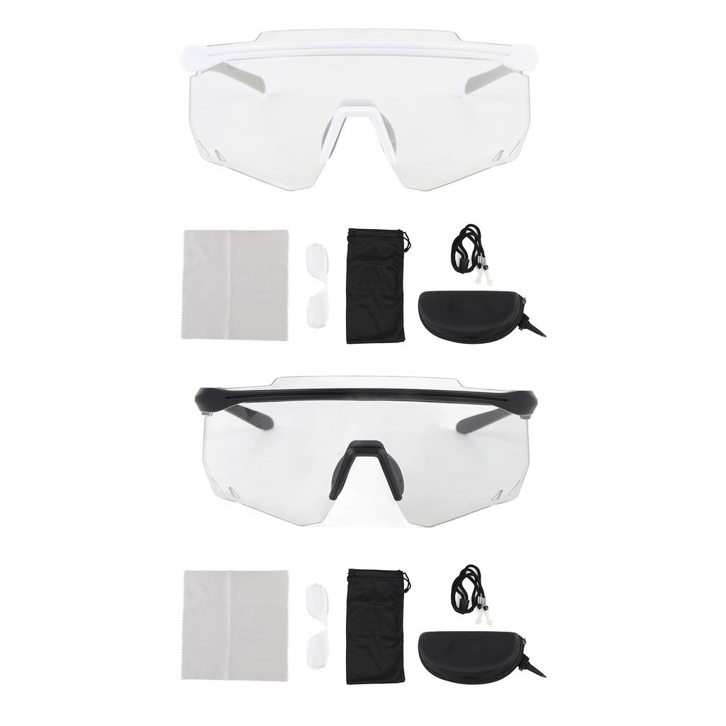 Photochromic Cycling Glasses TR90 Frame PC Lens Anti Fog Windproof Bike Sunglasses for Men Women Out