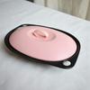 [KaKa Department Store] Microwave Heating Plate with Lid, Pink, Made in Japan, 01-03
