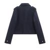 2025 Spring Women's Fashion Soft Jacket with Turn-Down Collar & Metal Button Accents