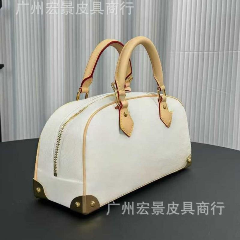 Murakami Takahiro Tricolor HandbagEastWest Bowling Bag One-shoulder Cross-slung Leather Pillow