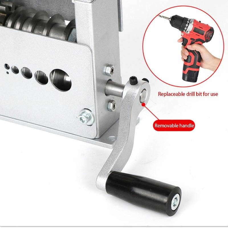 Manual Wire Stripper Machine Drill Power Hand Crank Wire Stripper Tool With 6 Channel and 5 Blade Wire Stripping Tool