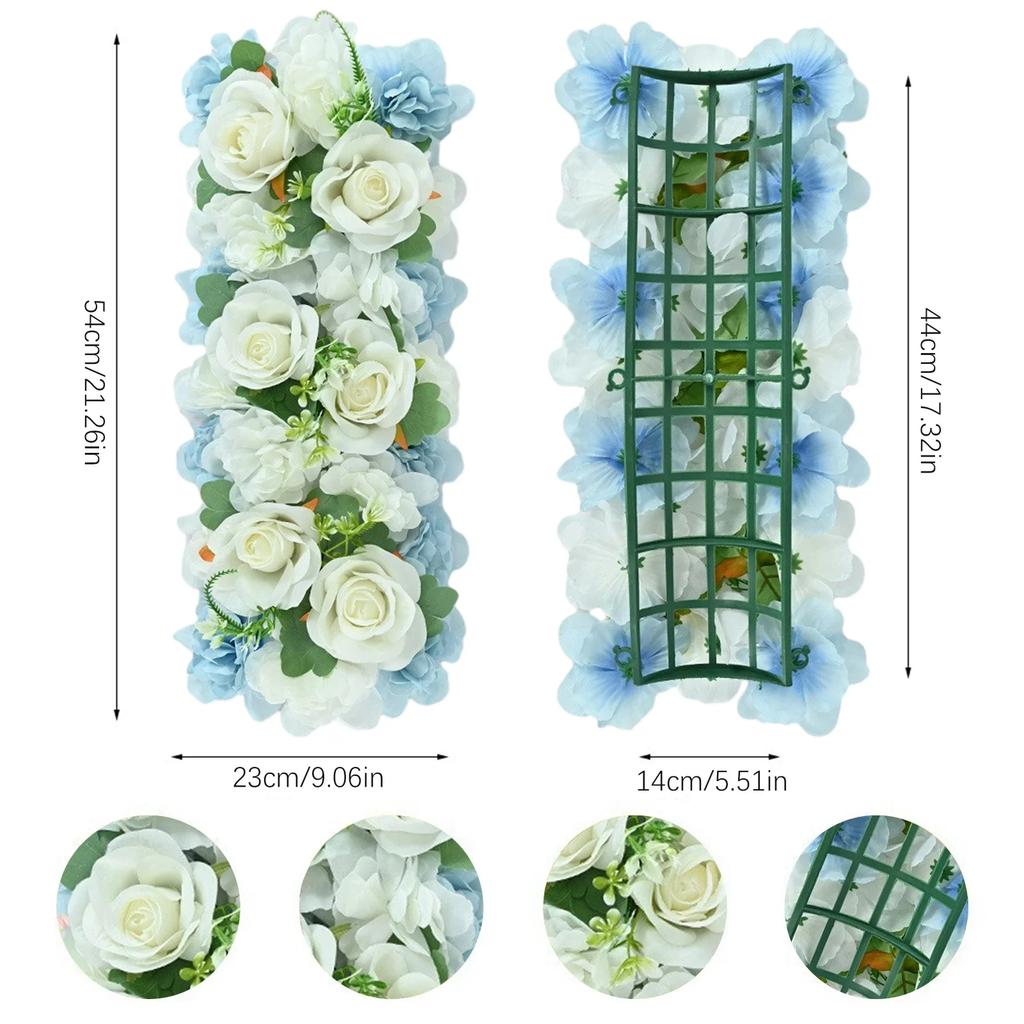 Flower Row Hanging Decoration Artificial Flower DIY Wedding Wall Arrangement Peony Rose Arch Backdrop Background Plants Wall Pad
