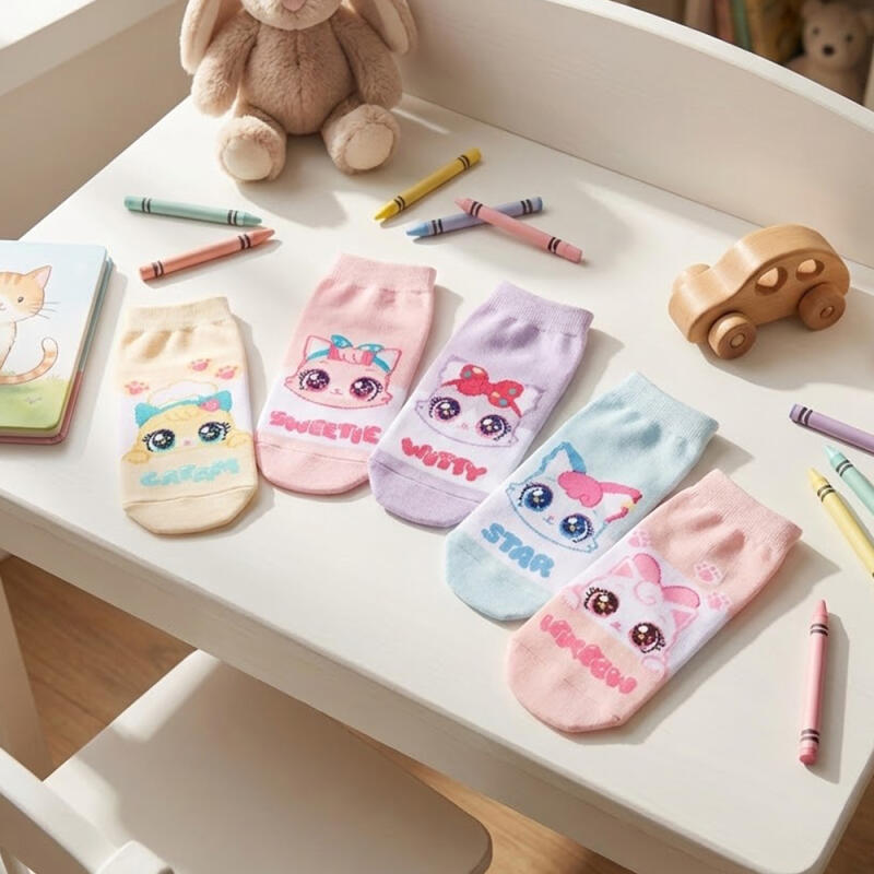 Wishcat Children's Short Socks 5-Pair Set