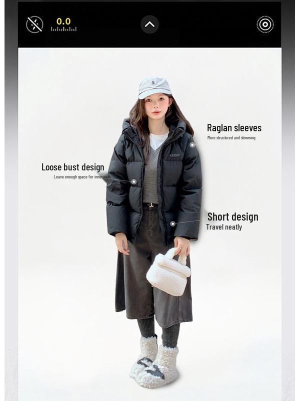 Korean Style Unisex Down Puffer Jacket - Women's Loose Fit Short Coat (2025)