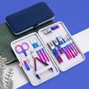 Colorful Stainless Steel 7-15 Piece Beauty Nail and Eyebrow Repair Set Manicure Set Nail Clippers