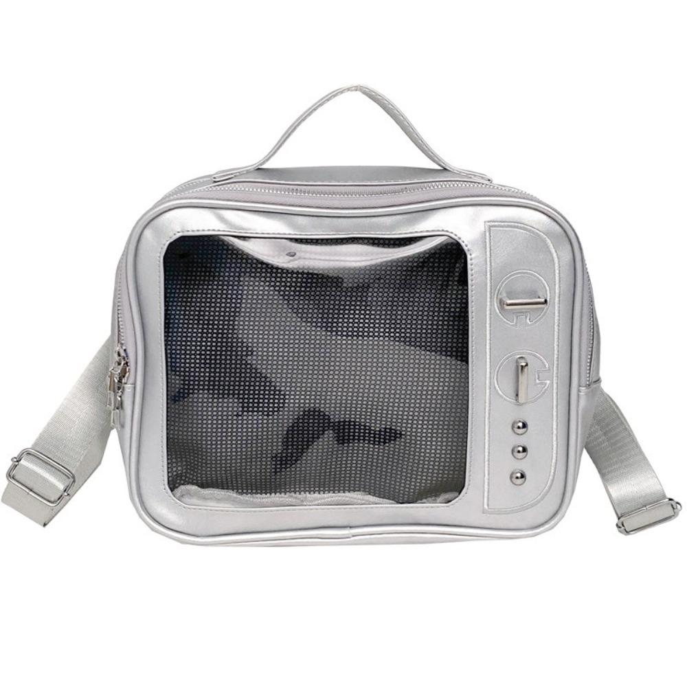 Ulzzang TV Model Backpack PU Shoulder Bag Cute Transparent Layer Ita Bag  Daily