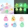 6 Piece Resin Rabbit Figurine Set with Glow Feature Miniatures Rabbit Ornament for Bedroom, Living Room, Study