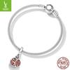 Exquise Granaatappel DIY Armband Hanger met Pavé Zirkoon en 925 Zilveren Kralen