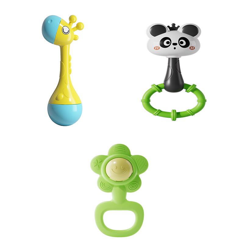Newborn Baby Hand Rattle Soothing Maraca - Visual Tracking & Grip Training, Early Education Toy for Ages 0-1