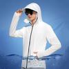 Herren Sommer Sonnenschutzmantel Mit Kapuze Dünn Atmungsaktiv Tasche UV-Schutz Einfarbig Langarm Sonnenschutzkleidung Radsportbekleidung