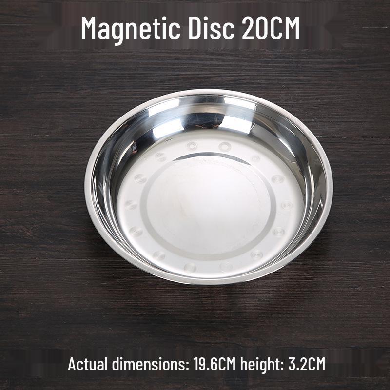 Pogrubiona Płytka Okrągła ze Stali Nierdzewnej do Użytku Domowego - Wszechstronna do Ryb, Ryżu, Grillowania i Liangpi.