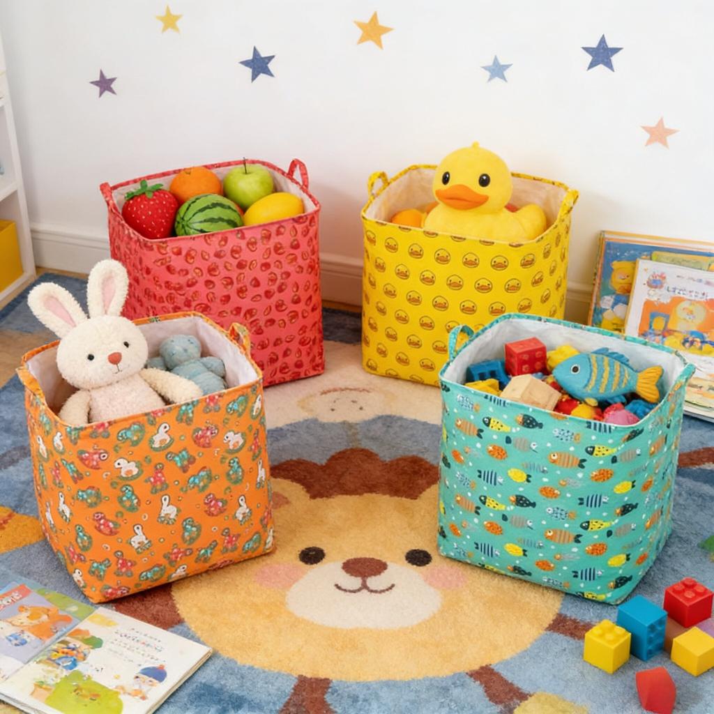 1PC Organize Storage Boxes, Fabric Folding, Drawstring Storage Bags, Clothing Storage Boxes, Storage Basket, Toy Storage