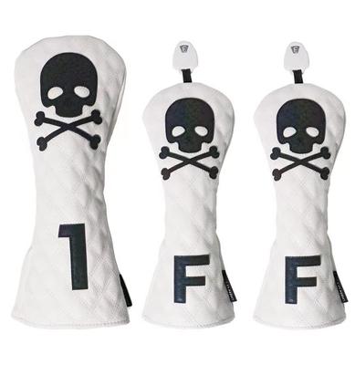 Golf Head Cover Driver 440cc 460cc Cover Wood Cover Utility UT Cover Set Set Single Item Laser Skull Waterproof Specification Set X 1 FW X 4-piece