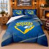 Printed 3Pcs Bedding Set Warrington Wolves Pattern Bed Sheet Pillowcase For Bedroom Decor