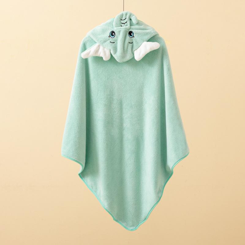 Newborn Coral Fleece Hooded Swaddle & Quick-Dry Bath Towel