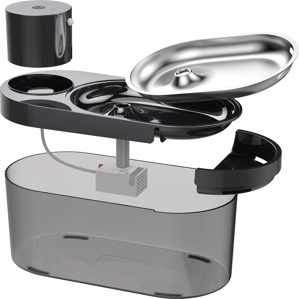 

4л беспроводной зарядный фонтан из нержавеющей стали для кошек с автоматическим датчиком питьевой фонтан для кошек, собак, поилка для домашних животных, миска-дозатор