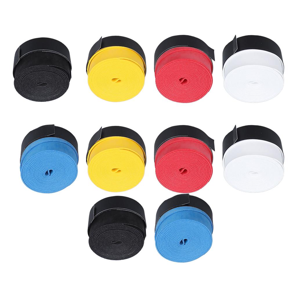 10Pcs Tennis Racket Grip Tape Anti Slip Comfortable Sweat Absorbent Badminton Racket Overgrips for