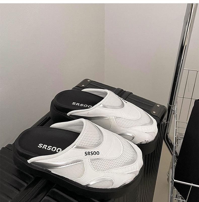 

ins style модные черные тапочки с толстым дном, женская летняя одежда 2025 года, новые интернет-знаменитости, супер-огонь, усиливающие классные тапочки 40 белый