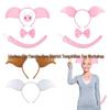 Children's Halloween Pink Pig Cosplay Costume with Headband