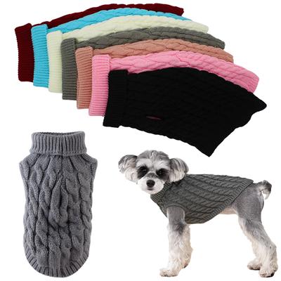Warme Hundepullover für kleine Hunde, Rollkragen, gestrickte Winter-Hundekleidung, Haustier-Welpen-/Katzenpullover, Weste, Chihuahua, Französische Bulldogge, Mantel