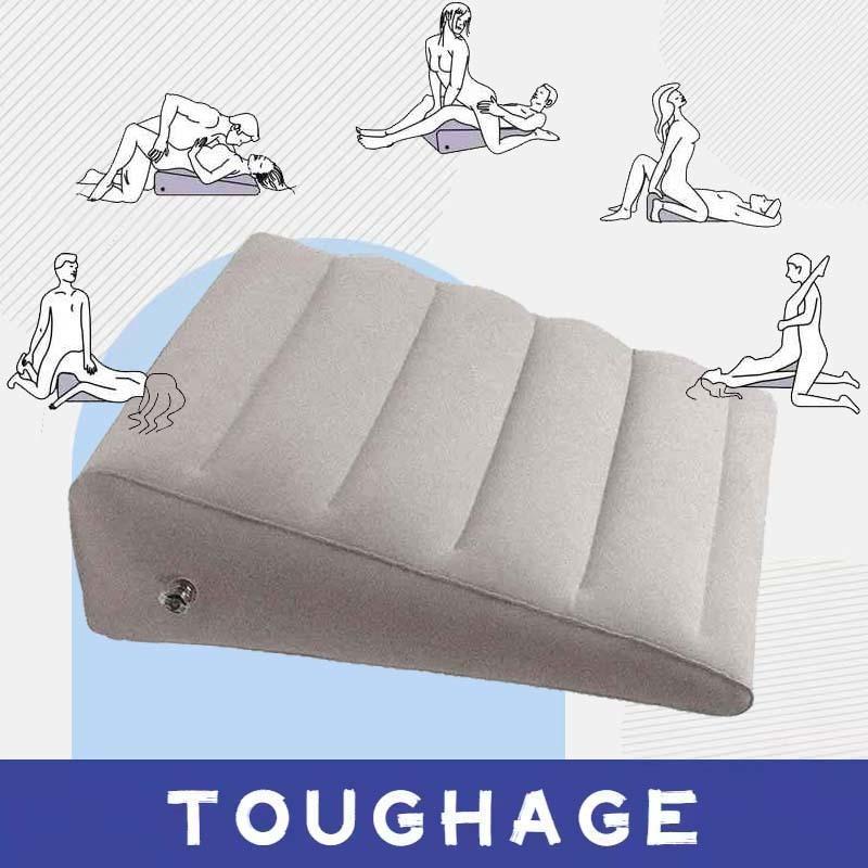 Large Sex Pillow Position Cushion Sex Toys Inflatable Ramp Furniture for Couples Triangle Positioning Deeper Support Wedge Grey