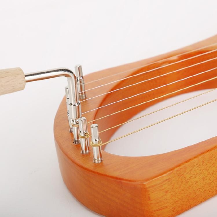Professionelle Holz 7-saitige Lyra-Harfe Einfache Stimmungssysteme Reise-Lyra-Instrument Für Darsteller und Hobbyisten Gebrauch