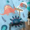 Dinosaur Flowers Leaves Lines Sheer Curtains For Living Room Bedroom Kids Room Tulle Window Treatment Drapes